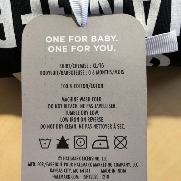 New Hallmark Tees for Baby Bodysuit/Onesie 0-6 Months & Adult T-Shirt Size XL - Picture 7 of 7